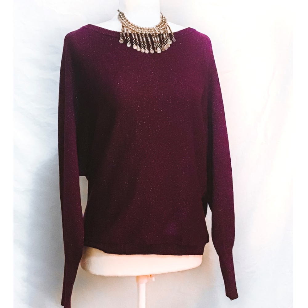Purple Sweater - Sparkly Texture - Medium Size